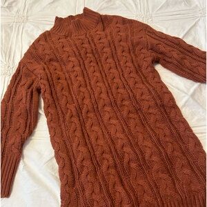 Altard State Sweater Dress in Rust Color